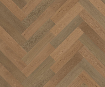 Riverhill iDesign European Oak Chevron Engineered Timber Flooring 15/3mm Beige Ash Swatch