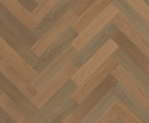 Riverhill iDesign European Oak Chevron Engineered Timber Flooring 15/3mm Beige Ash Swatch