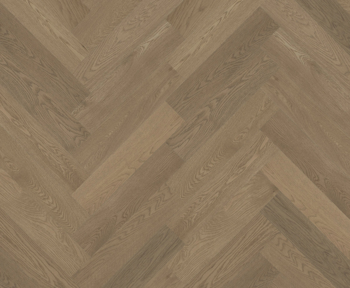 Riverhill iDesign European Oak Chevron Engineered Timber Flooring 15/3mm Coral Sand Swatch