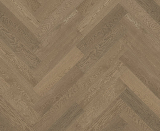 Riverhill iDesign European Oak Chevron Engineered Timber Flooring 15/3mm Coral Sand Swatch