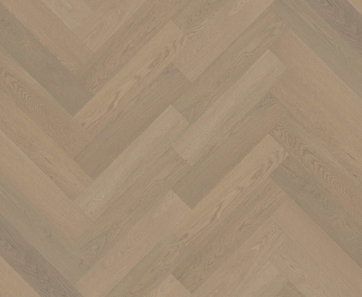 Riverhill iDesign European Oak Chevron Engineered Timber Flooring 15/3mm Light Neutral Swatch