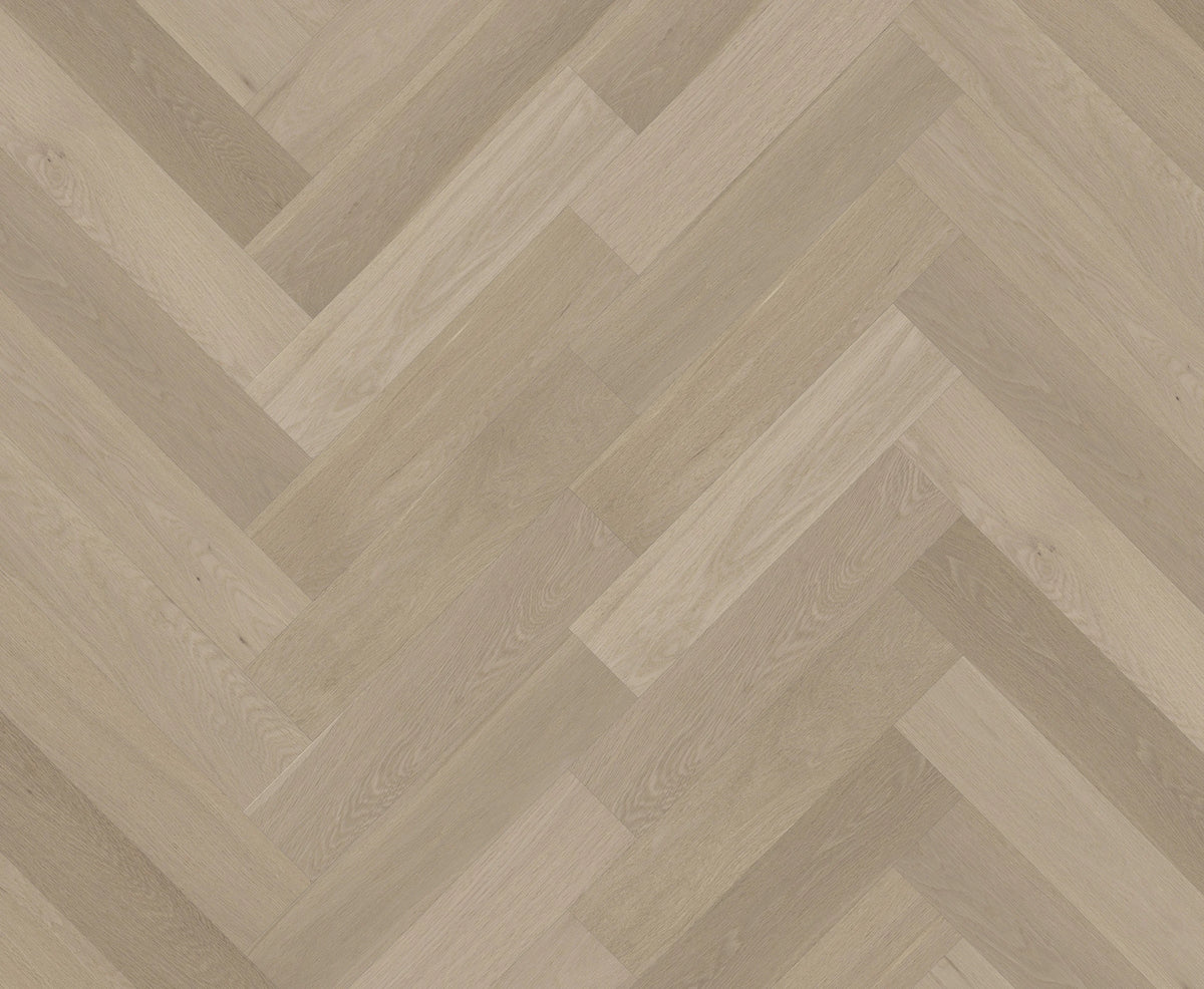 Riverhill iDesign European Oak Chevron Engineered Timber Flooring 15/3mm Tinge Clay Swatch
