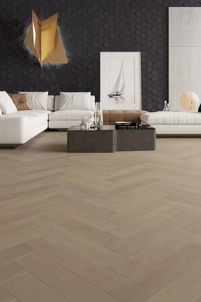 Riverhill iDesign European Oak Herringbone Engineered Timber Flooring 15/3mm Light Malt Setting 2