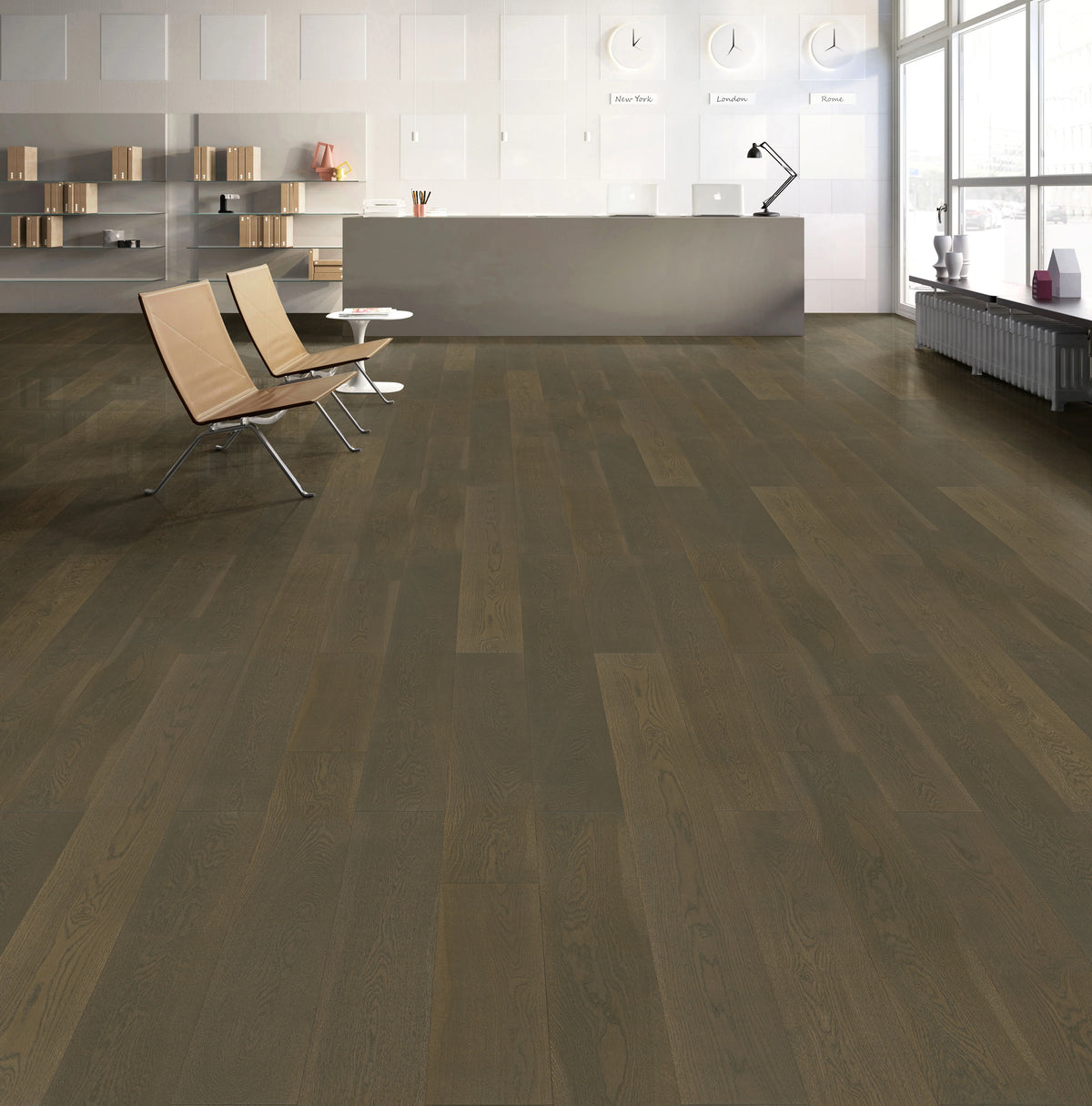 Riverhill iDesign European Oak T&G Flooring 15/3mm Apollo Grey Setting