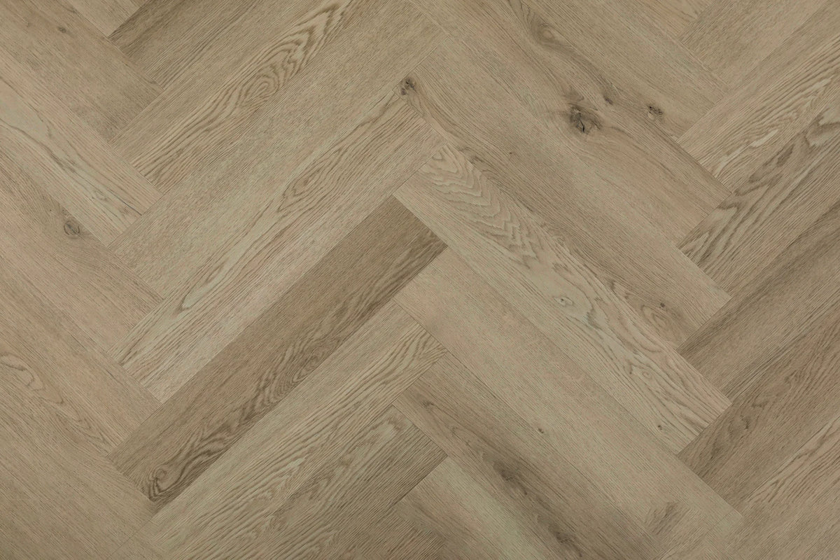 Topdeck Belle Vie Herringbone Hybrid Flooring 7mm – Sherwood Oak Swatch