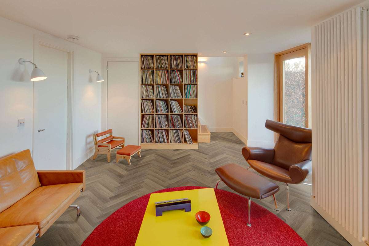 Topdeck Belle Vie Herringbone Hybrid Flooring 7mm South Grove Oak Setting