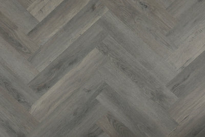 Topdeck Belle Vie Herringbone Hybrid Flooring 7mm – Weathered Grey Oak Swatch
