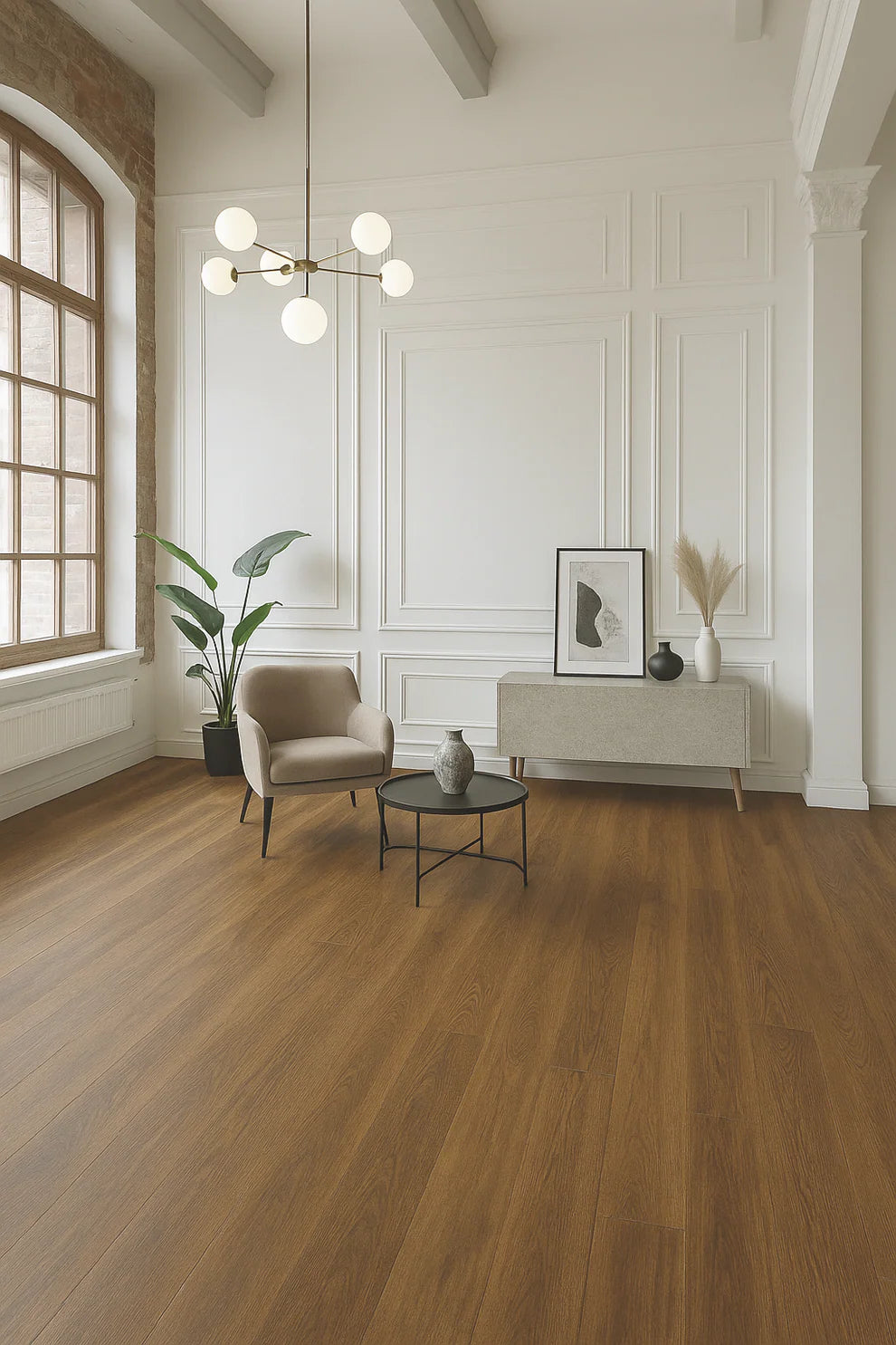 Topdeck Pantora Amor AC5 Laminate Flooring 12mm Spotted Gum Setting