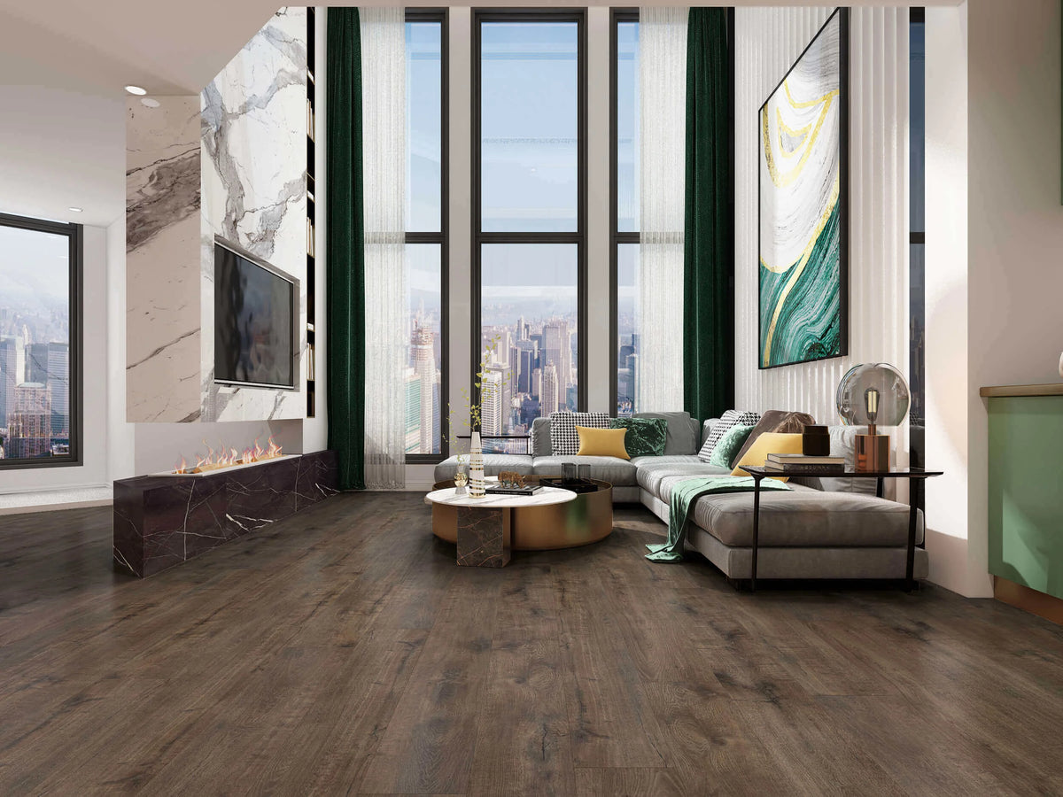 Topdeck Prime Legend AC5 Laminate Flooring 12.3mm Mainland Brown Setting
