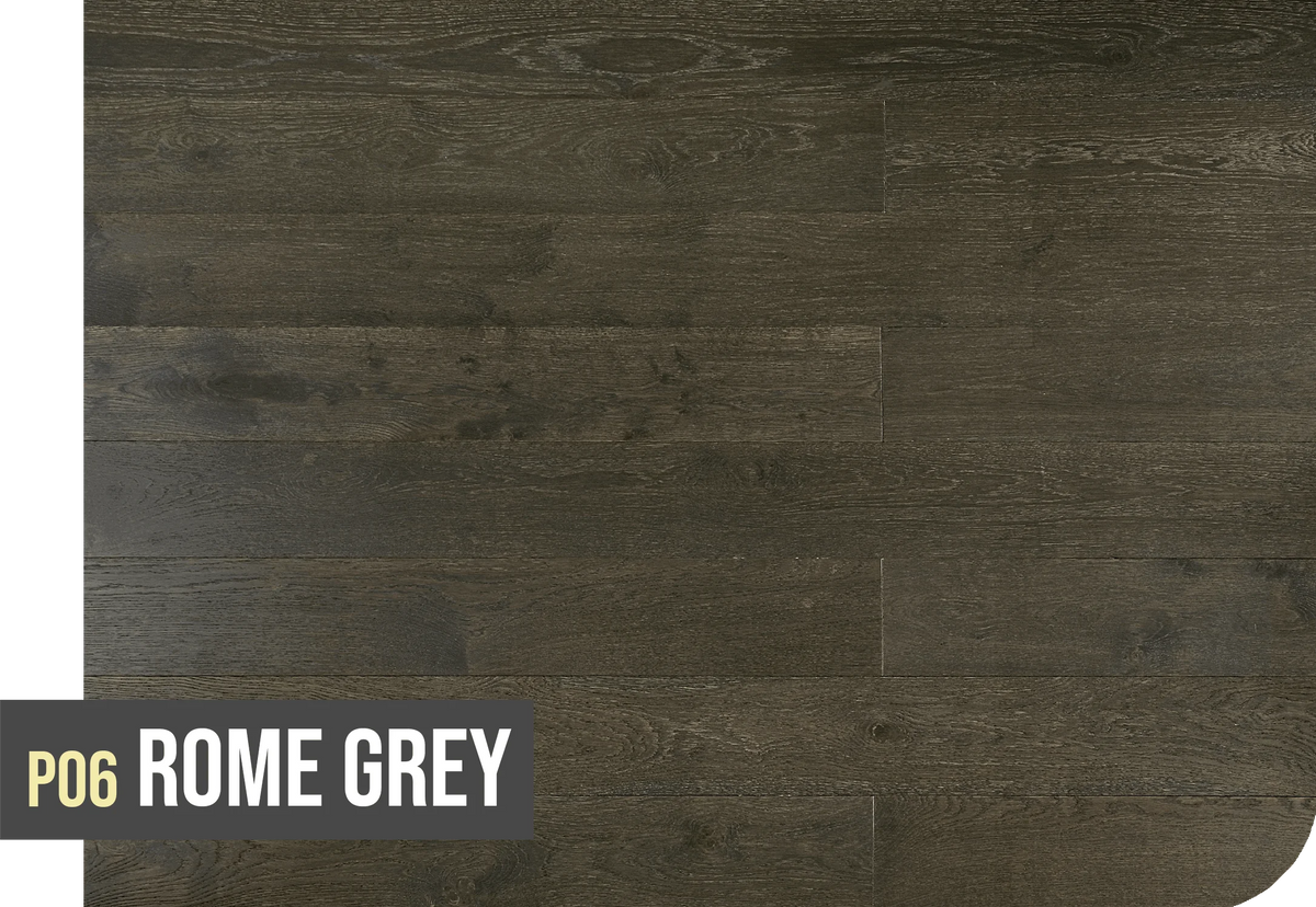 Topdeck Project Oak European Oak Engineered Timber Flooring 14/2mm Rome Grey P06 Swatch